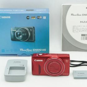 美品 Canon キヤノン PowerShot SX600 HS コンパクトデジタルカメラ レッド 元箱付 260305o