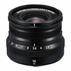 【中古】Fujifilm Fujinon XF16mmF2.8 R WRレンズ - ブラック。