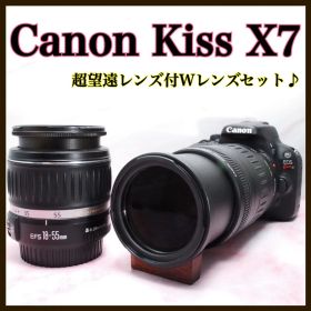 世界最小✨最軽量✨Canon EOS Kiss X7★超望遠★Wレンズ