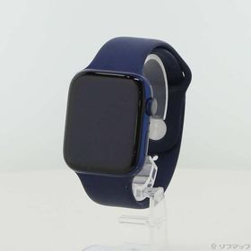 〔中古〕Apple(アップル) Apple Watch Series 6 GPS 44mm ブルーアルミニウムケース ディープネイビースポーツバンド〔196-ud〕