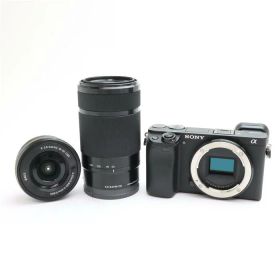 【中古】 《美品》 SONY α6400 ダブルズームレンズキット ILCE-6400Y ブラック 【ストロボカバー部品交換/各部点検済】 [ デジタルカメラ ]