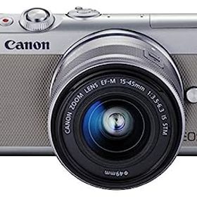【中古】Canon ミラーレス一眼カメラ EOS M100 EF-M15-45 IS STM レンズキット(グレー) EOSM100GY1545ISSTMLK