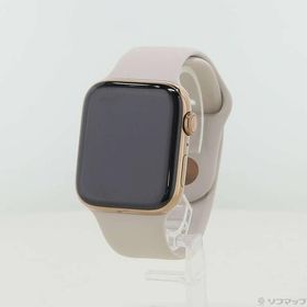 〔中古〕Apple(アップル) Apple Watch Series 4 GPS + Cellular 44mm ゴールドステンレススチールケース ストーンスポーツバンド〔196-ud〕