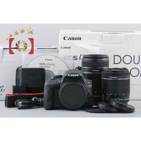 【中古】Canon キヤノン EOS Kiss X7 ダブルズームキット ブラック 元箱付き