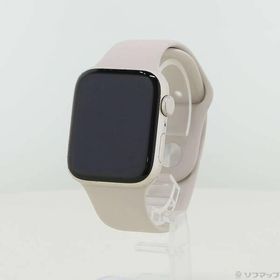 〔中古〕Apple(アップル) Apple Watch SE 第2世代 GPS 44mm スターライトアルミニウムケース スターライトスポーツバンド〔196-ud〕