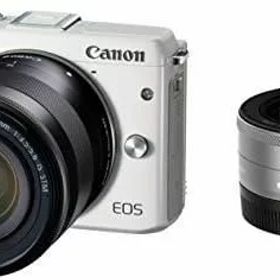 【中古】 Canon ミラーレス一眼カメラ EOS M3 ダブルレンズキット(ホワイト) EF-M18-55mm F3.5-5.6 IS STM EF-M22mm F2 STM 付属 EOSM3WH-WLK 当店保証30日間 人気 ミラーレス 一眼レフ