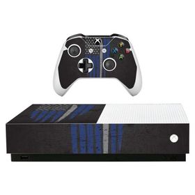 MightySkins Skin for Microsoft Xbox One S All-Digital Edition - 細い白い線 | 保護性、耐久性、ユニークなビニールデカールラップカバー | 貼り付け、取り外