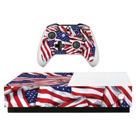 MightySkins Skin for Microsoft Xbox One S All-Digital Edition - Patriot | 保護性、耐久性、ユニークなビニールデカールラップカバー | 簡単に貼り付け、取