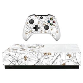 MightySkins Skin for Microsoft Xbox One S All-Digital Edition - Conceal Snow | Protective, Durable, and Unique Vinyl Decal wrap Cover | Easy to Apply,