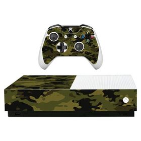 MightySkins Skin for Microsoft Xbox One S All-Digital Edition - Green Camouflage | Protective, Durable, and Unique Vinyl Decal wrap Cover | Easy to Ap