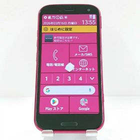 らくらくスマートフォン F-52B ドコモ ピンク 送料無料 本体 c18125 【中古】