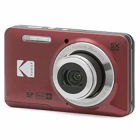 【中古】KODAK (コダック) PIXPRO 使いやすい ズーム FZ55-RD 16MP デジタルカメラ 光学5倍ズーム 広角 28mm 2.7インチ液晶画面 (レッド)