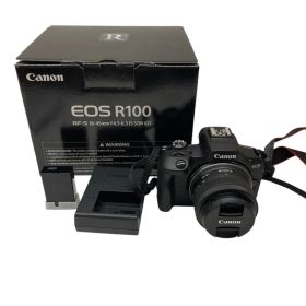 【管理番号-SK】Canon キヤノン EOS R100 APS-Cサイズミラーレス一眼カメラ 美品 簡易動作確認済 現状品