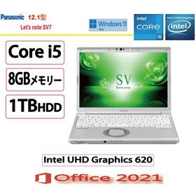 パナソニック(Panasonic) ノートパソコン パナソニック Let's note SV7/Core i5/8GB/HDD：1TB/12.1型/Win 11