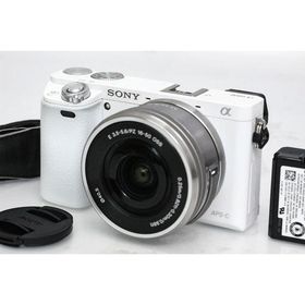 【全額返金保証】良品｜ソニー α6000 ILCE-6000L パワーズームレンズキット[ホワイト]（センサー清掃済み） CA01-R4595-3Y2A