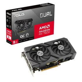 ASUS Dual Radeon RX 7600 EVO OCエディション 8GB GDDR6 ゲーミンググラフィックスカード (AMD Radeon RX7600、PCIe 4.0、HDMI 2.1 x 1、DisplayPort 1.4a×3)。