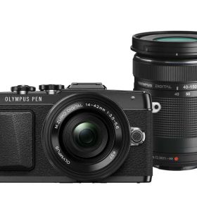 【中古】 OLYMPUS ミラーレス一眼 PEN E-PL7 EZダブルズームキット ブラック E-PL7 EZ DZKIT BLK 当店保証30日間 人気 ミラーレス 一眼レフ 交換レンズ カメラ