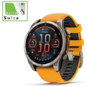 GARMIN fenix 8(フェニックス 8)Sapphire AMOLED 51mm GPSスマートウォッチ Ti/ Orange Ti/ Orange 010-02905-50