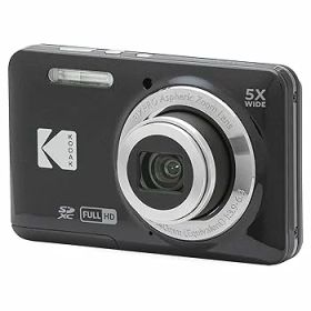 【中古】KODAK (コダック) PIXPRO 使いやすい ズーム FZ55-BK 16MP デジタルカメラ 光学5倍ズーム 広角 28mm 2.7インチ液晶画面 (ブラック)