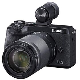 【中古】「非常に良い」Canon ミラーレス一眼カメラ EOS M6 Mark II EF-M18-150 IS STM レンズ EVFキット ブラック EOSM6MK2BK-18150ISEVFK