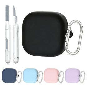 Galaxy Buds4 ケース Buds 4 Pro カバー シリコン カラビナ付き クリーナーペン付き シンプル 保護カバー おすすめ おしゃれ Samsung ギ