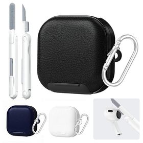 Galaxy Buds4 ケース Buds 4 Pro カバー レザー調 カラビナ付き クリーナーペン付き シンプル 保護カバー おすすめ おしゃれ Samsung ギ