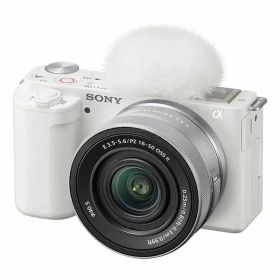 【中古】【1年保証】【美品】SONY VLOGCAM ZV-E10 パワーズームレンズキット (PZ 16-50mm II) ホワイト [ZV-E10K W]