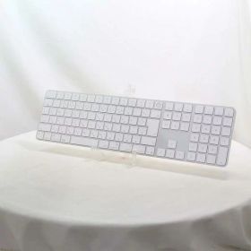 【中古】Apple(アップル) Appleシリコン搭載Macモデル用 Touch ID搭載 Magic Keyboard (テンキー付き) 日本語 ホワイトキー MXK73J／A 【262-ud】