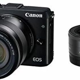 【中古】Canon ミラーレス一眼カメラ EOS M3 ダブルレンズキット(ブラック) EF-M18-55mm F3.5-5.6 IS STM EF-M22mm F2 STM 付属 EOSM3BK-WLK当店保証30日間 人気モデル 高画質 売れ筋