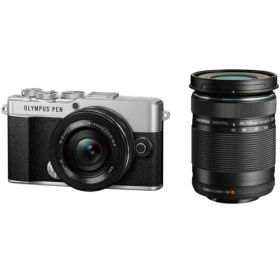 【先着フラッシュクーポン 最大2000円OFF!】OM SYSTEM PEN E-P7 EZダブルズームキット シルバー EP7WKITSLV