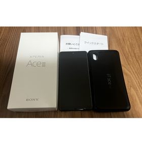 ソニー(SONY)のSony Xperia Ace III ブラック iFaceケース付き使用頻度低(スマートフォン本体)