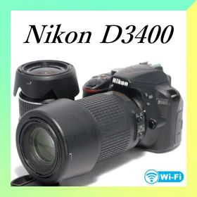 ✨Nikon D3400✨ダブルレンズ✨ショット数少✨初心者おすすめ✨一眼レフ