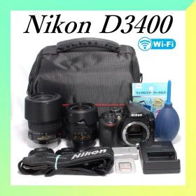 ✨Nikon D3400✨ダブルレンズ✨ショット数少✨一眼レフカメラ
