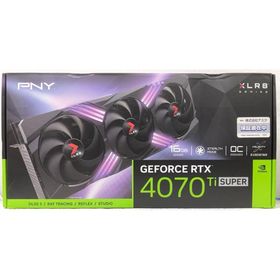 中古 グラフィックボード PNY GeForce RTX 4070 Ti SUPER 16GB XLR8 Gaming VERTO EPIC-X RGB Overclocked Triple Fan DLSS 3 VCG4070TS16 HDMIx1 DPx３