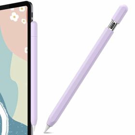 超薄型 Apple Pencil (USB-C) シリコン保護ケース 滑り止め Apple Pencil (USB-C) 2023のみに適用 (単色1本, パープル)