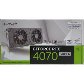 中古 グラフィックボード PNY GeForce RTX 4070 SUPER 12GB VERTO Overclocked Dual Fan DLSS 3 VCG4070S12DFXPB1-O 12GB/GDDR6x/HDMIx1 DPx3