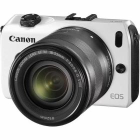 【中古】 キヤノン Canon EOS M レンズキット ホワイト EOSMWH-18-55ISSTMLK 当店保証30日間 人気 ミラーレス 一眼レフ 交換レンズ カメラ