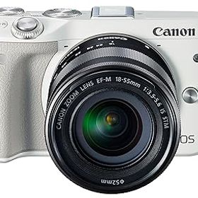 【中古】［非常に良い］Canon ミラーレス一眼カメラ EOS M3 レンズキット(ホワイト) EF-M18-55mm F3.5-5.6 IS STM 付属 EOSM3WH-1855ISSTMLK