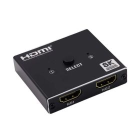 8K HDMI 分配器 1入力2出力, HDMI 2.1 切替器 2入力1出力 サポート双方向、8K@60HZ HDR for Xbox シリーズ、PS5/PS4/PS3、Roku、Apple TV、PC、Fire Stick