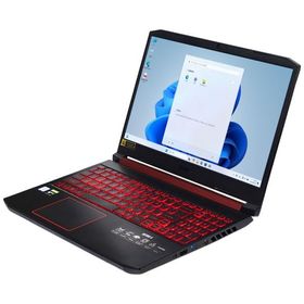 ノートパソコン acer Nitro5 AN515-54 中古 2018年モデル Windows11 64bit GTX1650 第9世代 Core i5 メモリ16GB 高速 SSD USキー配列 無線LAN WEBカメラ テンキ