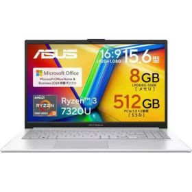 ASUS Zenbook S E1504FA-R385SIYAWS 15.6インチ Ryzen 3 7320U SSD容量512GB メモリ8GB Office 2021搭載 Windows 11 Webカメラ クールシルバー