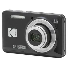 【中古】【非常に良い】KODAK (コダック) PIXPRO 使いやすい ズーム FZ55-BK 16MP デジタルカメラ 光学5倍ズーム 広角 28mm 2.7インチ液晶画面 (ブラック)