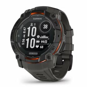 ガーミン(GARMIN) Instinct 3 50mmサイズ Dual Power Black Bezel with Charcoal 送料無料