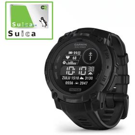 GARMIN Instinct 3 Dual Power (インスティンクト スリー デュアル パワー)45mm Tactical GPSスマートウォッチ(Suica対応) Black 010-02934-80