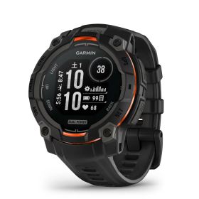 ガーミン(GARMIN) Instinct 3 45mmサイズ Dual Power Black Bezel with Black Band 010-02934-30 【ランニング・ゴルフ・登山・サイクリング等30種類以上対応】【Android/iOS対応】【Suica機能搭載】【ビジネスシーンもOK】【日本正規品】