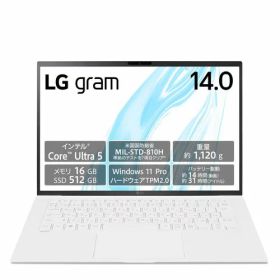 LGエレクトロニクス LG 14Z90S-VP56J LG gram 14型 Core Ultra 5/16GB/512GB エッセンスホワイト Windows 11Pro ノートパソコン 14Z90SVP56J