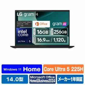 LG Electronics Japan ノートパソコン LG gram 14 オブシディアンブラック 14Z90T-GA52J2 [14Z90TGA52J2]【RNH】