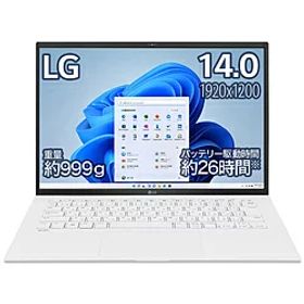 LG(エルジー) ノートパソコン gram スノーホワイト 14Z90Q-KR54J1 ［14.0型 /Windows11 Home /intel Core i5 /メモリ：8GB /SSD：512GB /Office Home and Business /日本語版キーボード /2022年夏モデル］ 14Z90QKR54J1