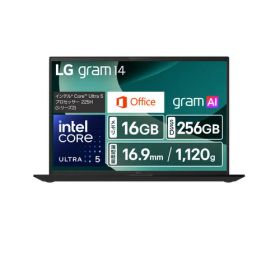 LGエレクトロニクス ノートPC LG gram 14Z90T-GA52J2 [14型 | WUXGA | Core Ultra 5 | 16GB | 256GB | Windows 11 Home | ブラック]