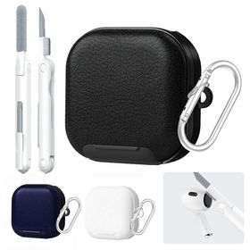 Galaxy Buds4 ケース Buds 4 Pro カバー レザー調 カラビナ付き クリーナーペン付き シンプル 保護カバー おすすめ おしゃれ Samsung ギャラクシーバッズ4